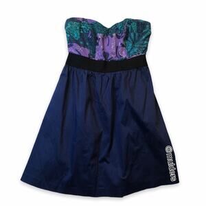 Urban Outfitters Ecote Sleeveless Strapless Colorblock Party Dress Medium